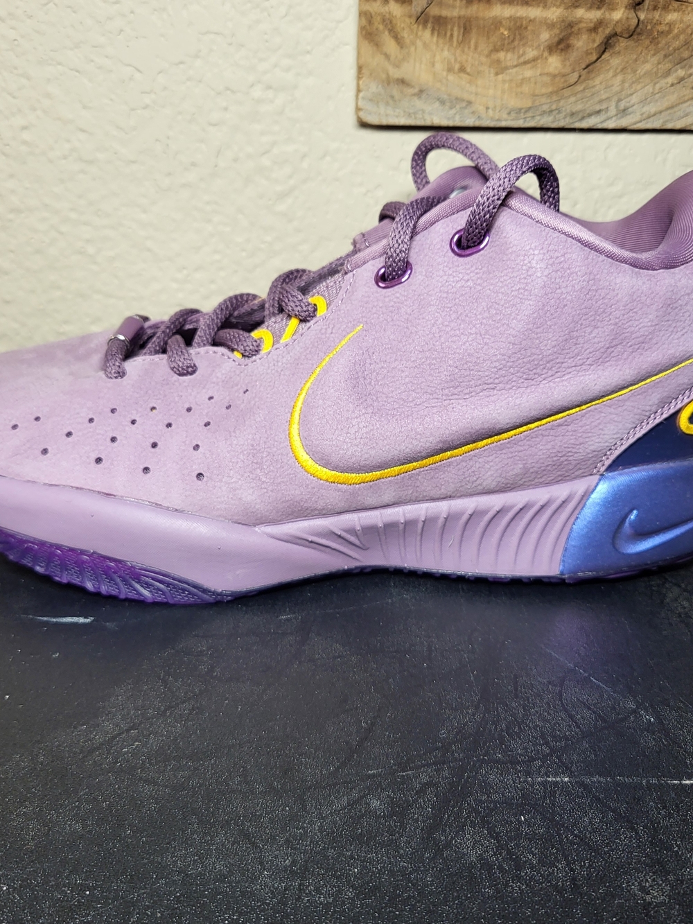 *NEW* Nike LeBron 21 Purple Rain Leather Shoes Sneakers Size 5Y Women's 6.5